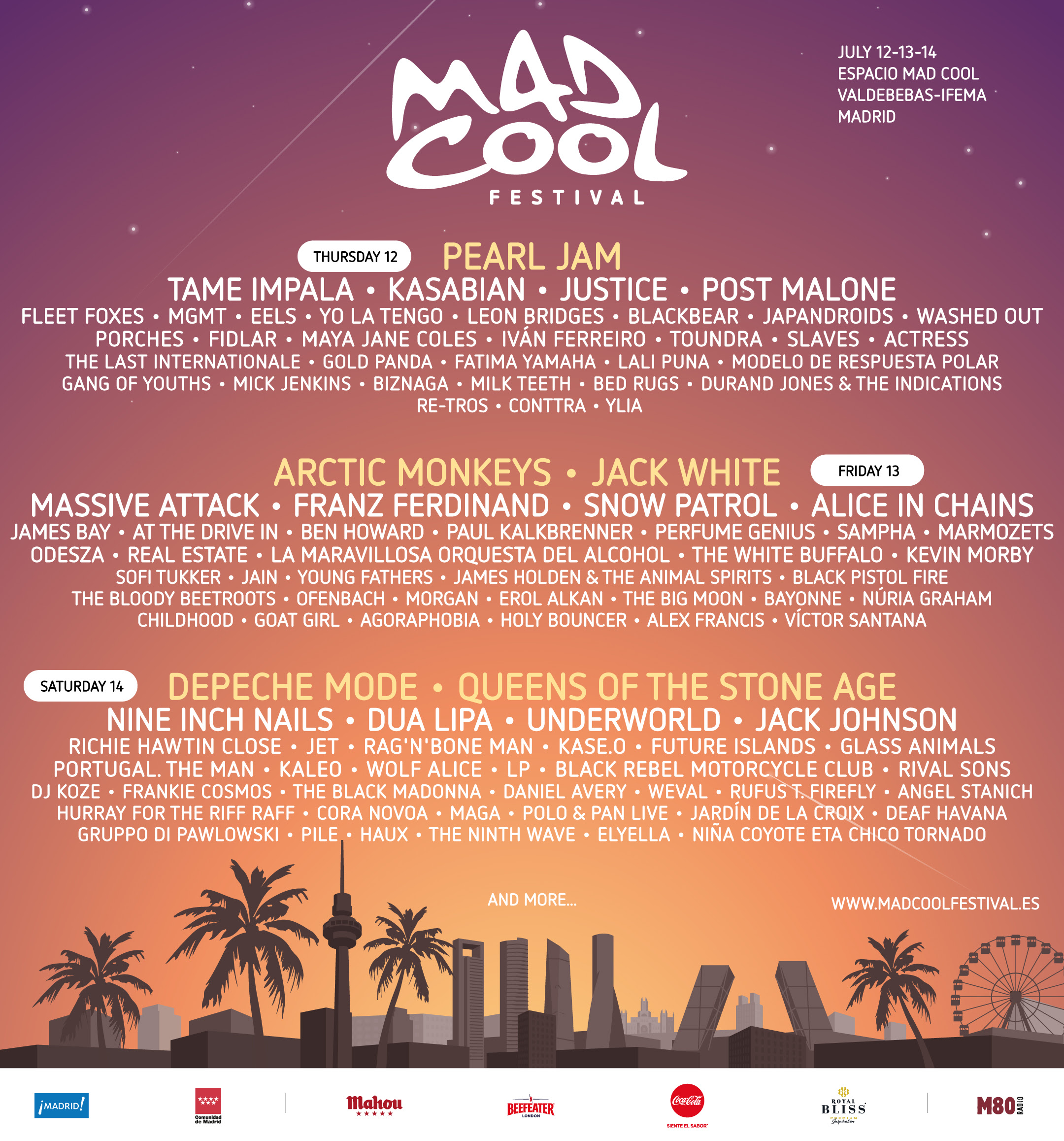 CeC ¡MAD COOL ANUNCIA 31 NUEVAS CONFIRMACIONES!