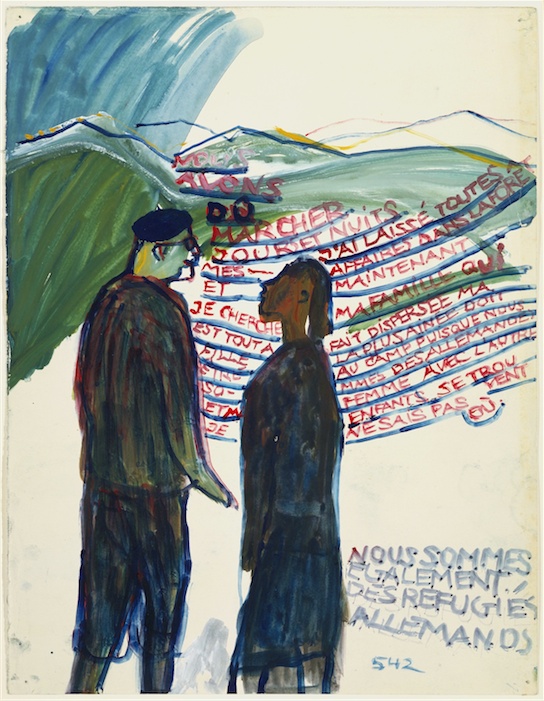 Charlotte Salomon (1917–Campo de concentración de Auschwitz, Polonia, 1943) Sin título (4917), 1940–42 Gouache sobre papel 32,5 x 25 cm Charlotte Salomon Foundation, Joods Historisch Museum, Ámsterdam © Collection Jewish Historical Museum, Amsterdam © Copyright Charlotte Salomon Foundation
