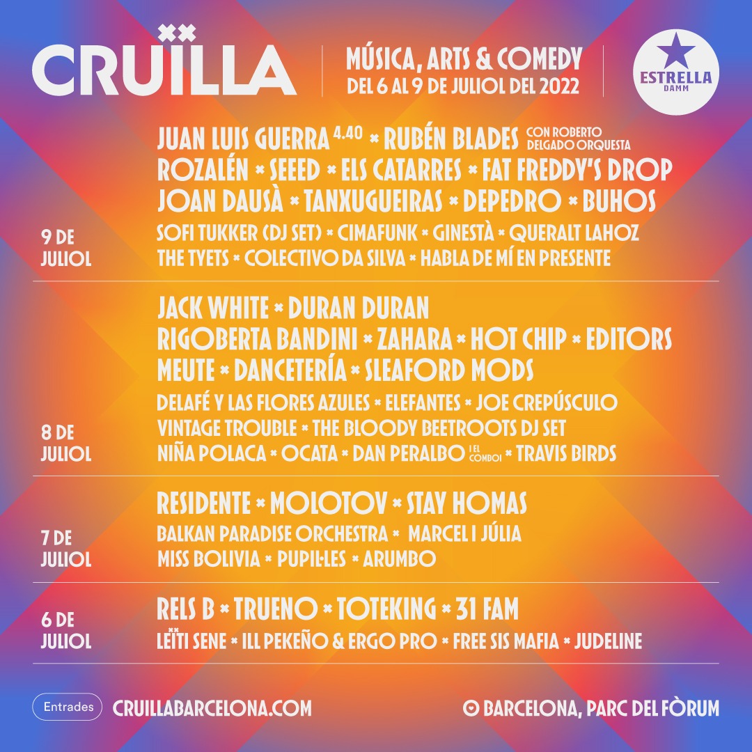 El Festival Cruïlla anuncia los horarios para su próxima edición